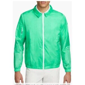 Nike Mens Green Full Zip Up Water Repellent Pockets Light Golf Jacket Sz XXL New